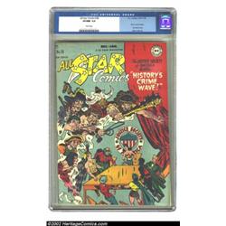 All-Star Comics #38 (DC, 1947) CGC VF/NM 9.0 White pages. The JSA battle "History's Crime Wave" on t