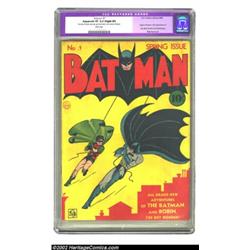 Batman #1 (DC, 1940) CGC Apparent VF 8.0 Slight (P) White pages. Not only does this historic issue f