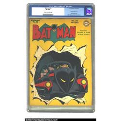 Batman #20 (DC, 1943) CGC VF 8.0 Cream to off-white pages. Duck out of the way, quick! The batmobile