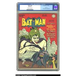 Batman #49 (DC, 1948) CGC VF+ 8.5 Off-white to white pages. This super Joker cover goes uncredited i