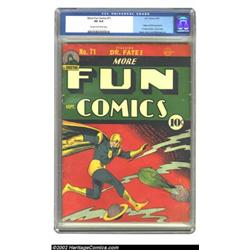More Fun Comics #71 (DC, 1941) CGC VG 4.0 Cream to off-white pages. This is a solid, mid-grade copy.