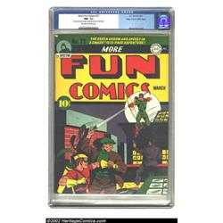 More Fun Comics #77 Mile High pedigree (DC, 1942) CGC NM- 9.2 Off-white to white pages. On their fir