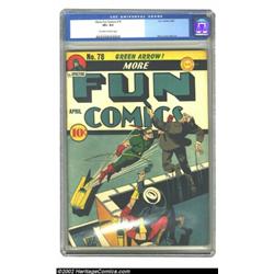 More Fun Comics #78 (DC, 1942) CGC VF+ 8.5 Off-white to white pages. Everybody loves large-logo More