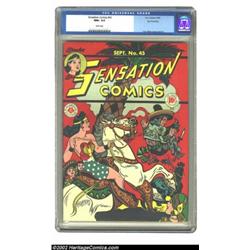 Sensation Comics #45 San Francisco pedigree (DC, 1945) CGC NM+ 9.6 White pages. Line up the margarit