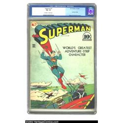 Superman #7 (DC, 1940) CGC FN- 5.5 Off-white to white pages. This classic issue comes straight out o