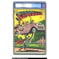 Superman #19 (DC, 1942) CGC FN+ 6.5 White pages. The unmistakable style of Jack Burnley graced the c