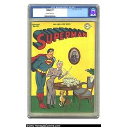 Superman #43 (DC, 1946) CGC VF/NM 9.0 Off-white to white pages. From the mid- to late-forties, humor