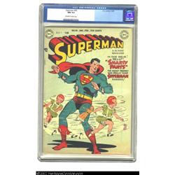 Superman #56 (DC, 1949) CGC NM 9.4 Off-white to white pages. Superman, a babysitter?! Supes has met.