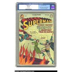 Superman #76 (DC, 1952) CGC FN 6.0 Off-white pages. Batman and Superman learn each other's secret id