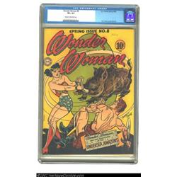 Wonder Woman #8 (DC, 1944) CGC VF+ 8.5 Cream to off-white pages. Wonder Woman is a real swinger on t
