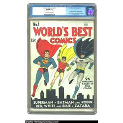 World's Best Comics #1 (DC, 1941) CGC VG/FN 5.0 Cream to off-white pages. The stiff cardboard cover.