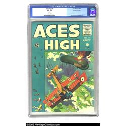 Aces High #3 Gaines File pedigree 1/12 (EC, 1955) CGC NM 9.4 White pages. Wow, a Gaines file copy in