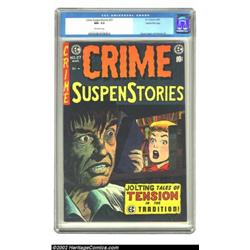 Crime SuspenStories #27 Gaines File pedigree 9/12 (EC, 1955) CGC NM- 9.2 Off-white pages. A creepy J