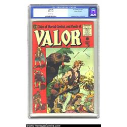 Valor #5 Gaines File pedigree 5/12 (EC, 1955) CGC NM- 9.2 Off-white pages. With cover art by Wood, a