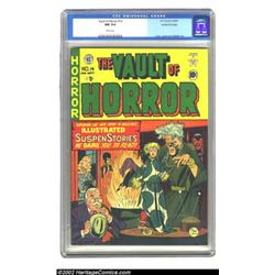 Vault of Horror #14 Gaines File pedigree 4/9 (EC, 1950) CGC NM 9.4 White pages. A corner dent on the