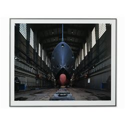 Klaus Frahm (b. 1953), Pigment Print, Frigate in Dock, 2012