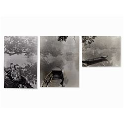 Hans Kubicek, 3 Photographs, Lake Views, Austria, 1925/60