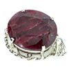 Image 1 : APP: 6.9k Designer Sebastian 156.18CT Oval Cut Ruby and Sterling Silver Pendant