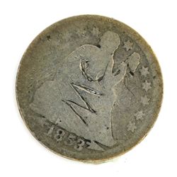 1853 Arr. One Dime Liberty Seated Type Coin