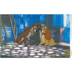 Walt Disney Serigraph, Cell ,Lady and The Tramp W/ Certificate Of Authenticity