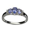 Image 1 : APP: 1.2k 0.60CT Tanzanite And Quartz Platinum Over Sterling Silver Ring