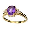 Image 1 : APP: 1.2k 14 kt. Gold, 1.05CT Amethyst Quartz And Topaz Ring