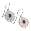 Image 1 : APP: 1.3k 1.00CT Oval Cut Ruby And Sterling Silver Earrings