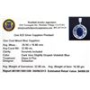 Image 2 : APP: 4k Designer Sebastian 32.60CT Oval Mixed Cut Blue Sapphire and Sterling Silver Pendant