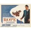 Image 1 : Rope (Warner Brothers, 1948).Half Sheet (22" X 28"). Dir. Alfred Hitchcock. Starring: James Stewart.