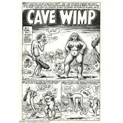 Robert Crumb - Original Art for Zap #12, Complete 11-page Story, "Cave Wimp" (Apex Novelties, 1988).