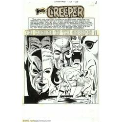 Steve Ditko - Original Splash Page for Showcase #73 "The Coming of the Creeper!!" (DC, 1967). Despit