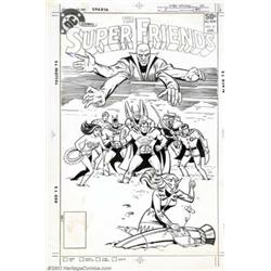 Ramona Fradon and Vince Colletta - Original Cover Art for Super Friends #9 (DC, 1977). Here we go...