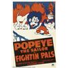 Image 1 : Popeye in Fightin Pals (Paramount, 1940).One Sheet (27" X 41"). Dir. Dave Fleisher. Starring: Popeye
