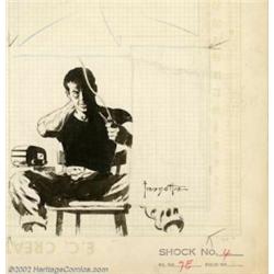 Frank Frazetta - Unused Preliminary Illustration for Shock Illustrated #4, "Came the Dawn" (EC, 1954