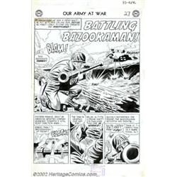 Jerry Grandenetti and Bernard Sachs - Original Splash Page Art for Our Army at War #33, page 1 (DC,.