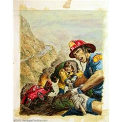 Earl Norem - Original Cover Painting for Emergency #3 (Charlton, 1976). Whenever an emergency threat