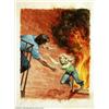 Image 1 : Earl Norem - Original Cover Painting for Emergency Magazine #4 (Charlton, 1976). Whenever danger thr