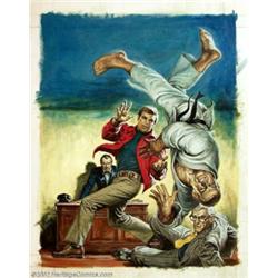 Earl Norem - Original Cover Painting for The Six Million Dollar Man #4 (Charlton, 1977). During the.