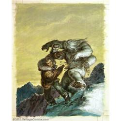 Earl Norem - Original Cover Painting for The Six Million Dollar Man #5 (Charlton, 1977). It's bionic