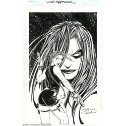 Andy Park and Jonathan Sibal - Original Cover Art for Tomb Raider #16 (Top Cow, 2001). This beautifu