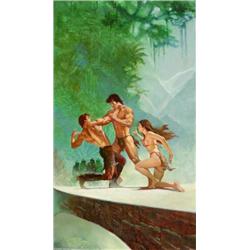 J. Pendlud - Original Cover Painting for "A Feast Unknown" (Playboy Press, 1980). This is the oil pa