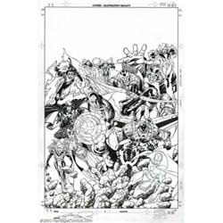 George Perez - Original Cover Art for Avengers Vol. 3, #12 (Marvel, 1999). One of the most prolific.