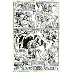 Mike Ploog and Frank Chiaramonte - Original Art for Man-Thing #9, page 31 (Marvel, 1974). This final