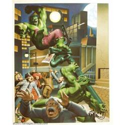 Rich Larson and Steve Fastner - Original Painting, "The Hulk vs. the Abomination" (SQP, Inc., 1979).