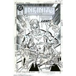 Todd McFarlane and Tony de Zuniga - Original Cover Art for Infinity, Inc. #27 (DC, 1986). Fan-fave T
