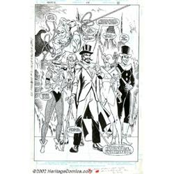 Todd McFarlane - Original Splash Page Art for Infinity, Inc. #34, page 23 (DC, 1986). Injustice Unli