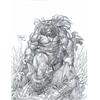 Image 1 : Ruben Meriggi - Original Illustration, "Conan" (undated). Striding forth from the battlefield of the