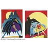 Image 1 : Batman - Bob Kane Signed Prints (Circle Galleries, 1978)This lot consists of five (5) attractive pri