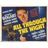 Image 1 : All Through the Night (Warner Brothers, 1942).Half Sheet (22" X 28"). Very Fine. Folded. Important n