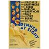 Image 1 : Dinner at Eight (MGM, 1933).One Sheet (27" X 41"). Starring: Jean Harlow, John Barrymore, Wallace Be